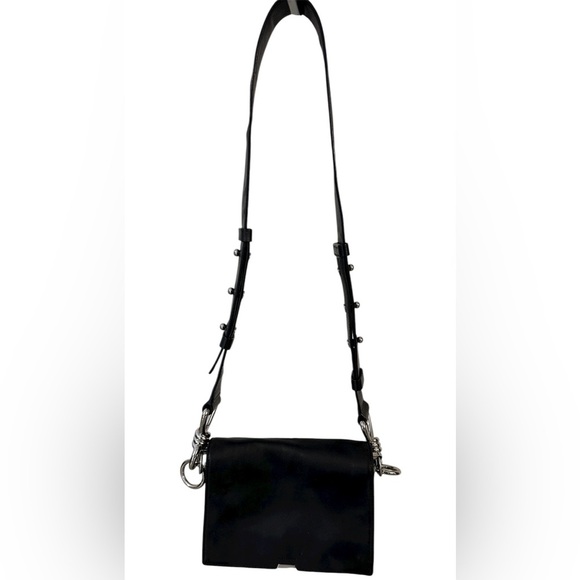 All Saints Women’s Black Leather Crossbody Bag Shoulder bag purse - Picture 3 of 9